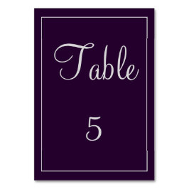 Numéro De Table Plum et Silver Classy