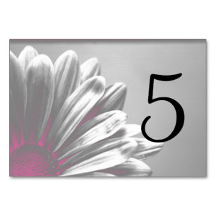 Numéro De Table Points saillants floraux roses Numéros de tableau