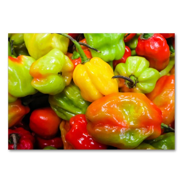 Numéro De Table Poivrons Scotch Bonnet (Devant)