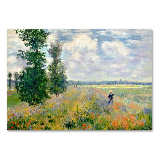 Numéro De Table Poppy Fields near Argenteuil by Claude Monet (Devant)