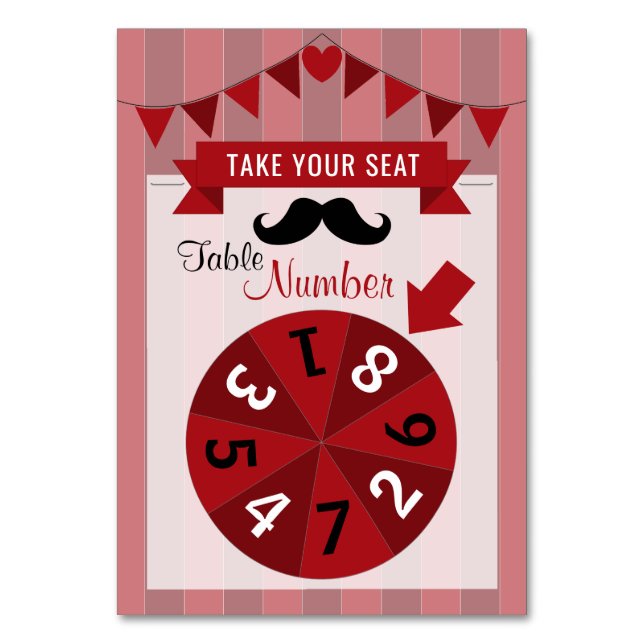 Numéro De Table Poster d'affiche classique Cirque Anniversaire Tab (Par défaut)