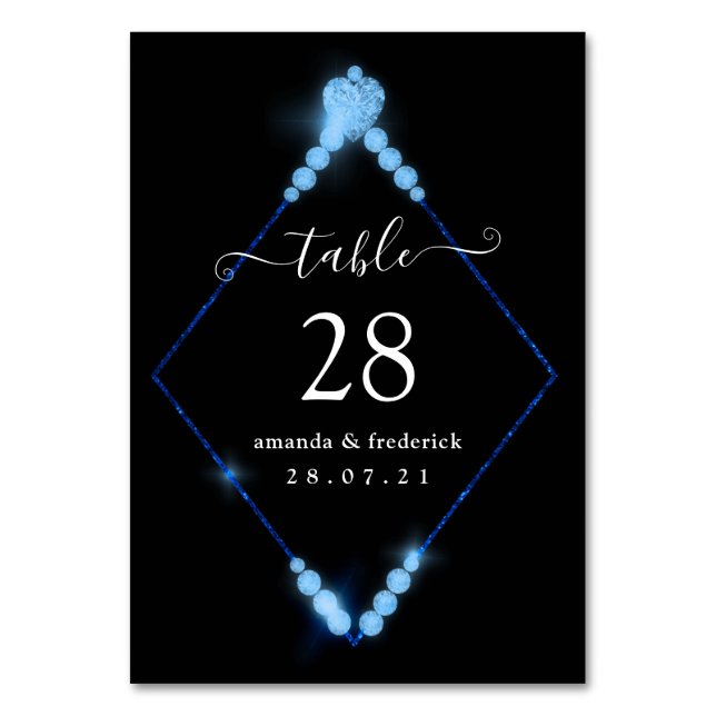 Numéro de table pour les 60 ans de mariage diamant (Par défaut)