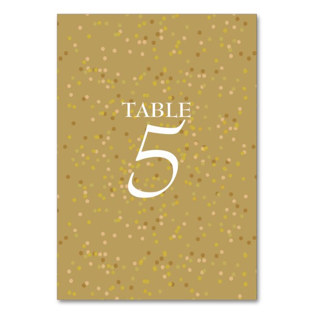 Numéro de table poussière d'or élégant (Par défaut)