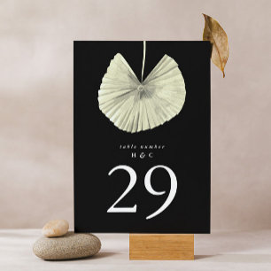 Numéro De Table Premium Black Onyx Pampas Grass Tropical