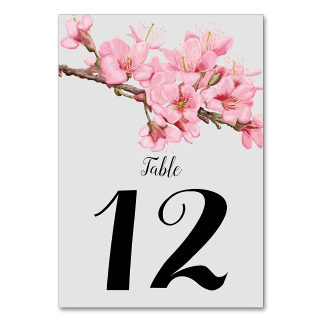 Numéro De Table Printemps Fleur de cerisiers (Par défaut)