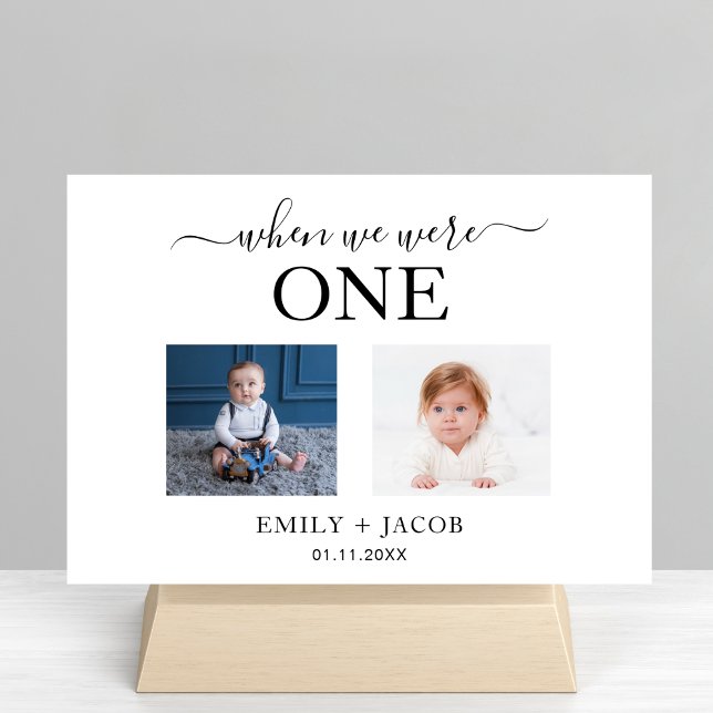 Numéro De Table Quand Nous Étions Âge Photo Fête De Mariage Minima (Créateur téléchargé)