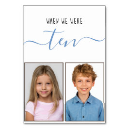 Numéro De Table Quand Nous Étions Dix Enfants Photos Bleu Script M