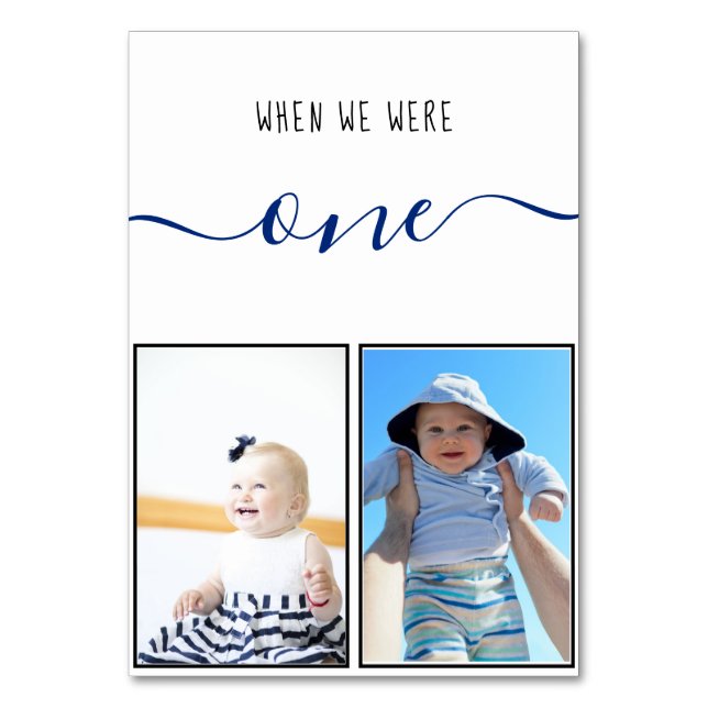 Numéro De Table Quand nous étions un Mariage d'écriture moderne bl (Dos)