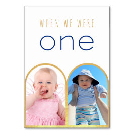 Numéro De Table Quand nous étions une photo Gold Arch Mariage mode