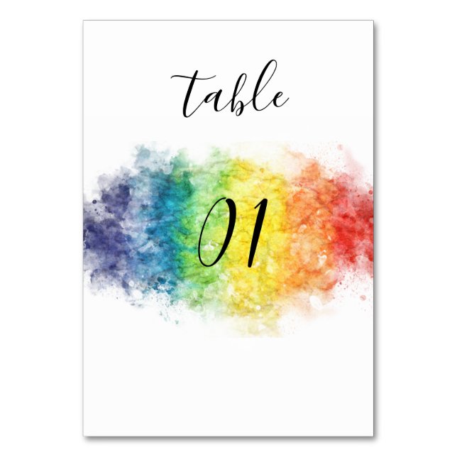 Numéro De Table Rainbow Gay et Lesbian Pride Mme & Mme (Par défaut)