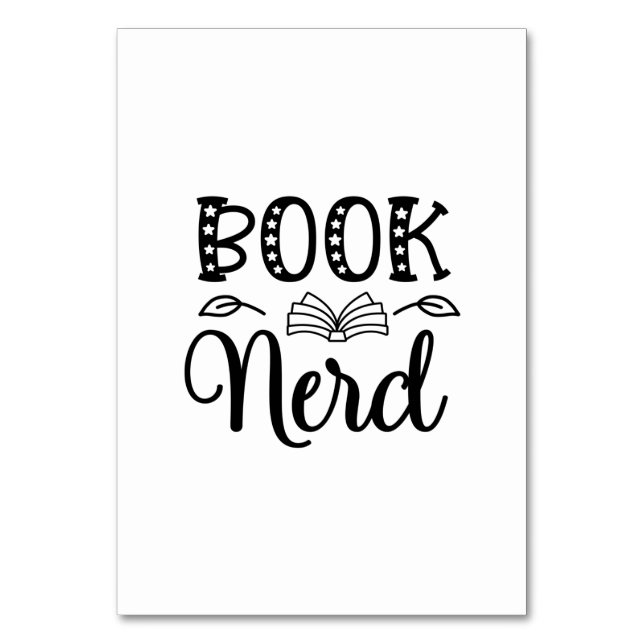 Numéro De Table Reading Art Book Nerd (Par défaut)