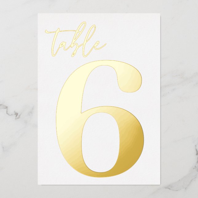 Numéro de table Real Gold Foil (Recto)