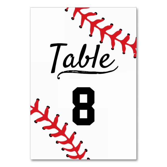 Numéro De Table Réception De Mariage De Baseball Sport (Par défaut)