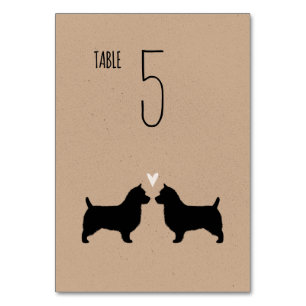Numéro De Table Réception de mariage de Terrier australien