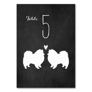Numéro De Table Réception de mariage des chiens Eskimo américains