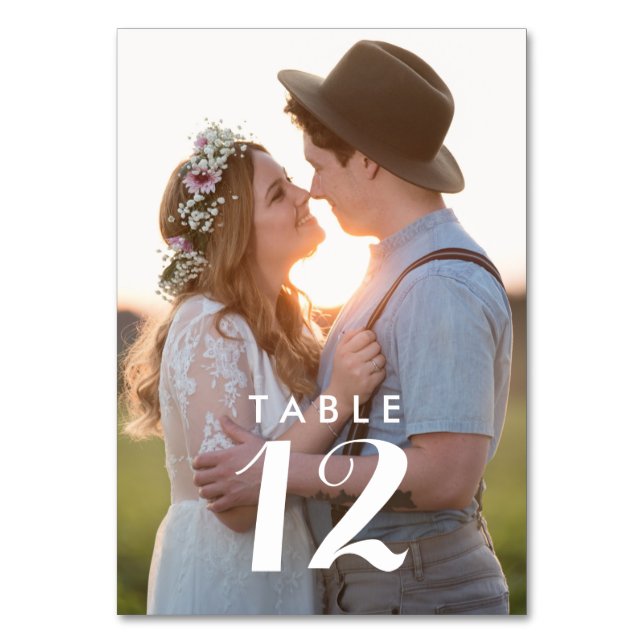 Numéro De Table Réception de mariage photo personnalisée (Par défaut)