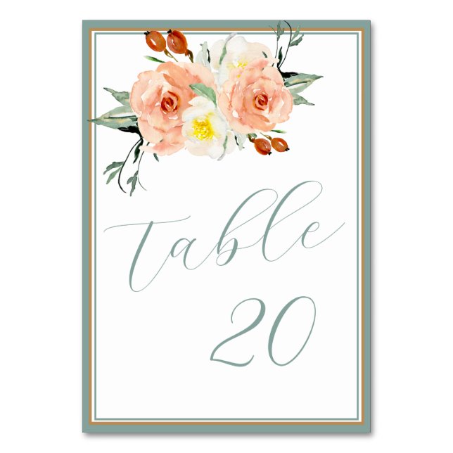 Numéro De Table Réception Fleurs Été Lumineuses (Par défaut)