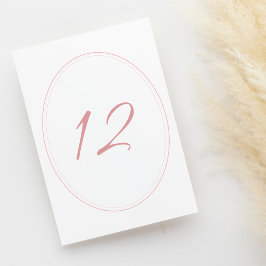 Numéro De Table Regency Pink Classic Cameo Mariage