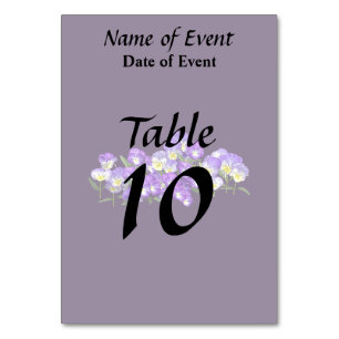 Numéro De Table Réunion de la famille Pansy