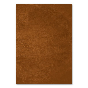 Numéro De Table Revêtement Brown en cuir de vache
