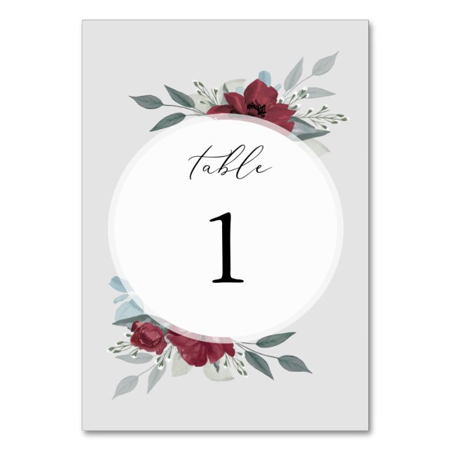 Numéro De Table Romance florale (Par défaut)