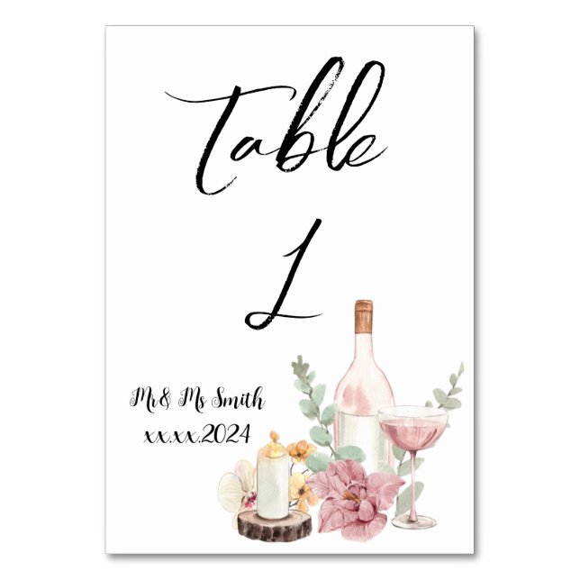 Numéro De Table Romantic wedding flowers blooming garden (Par défaut)