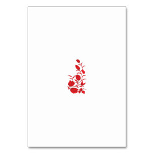 Numéro De Table Rose Madder, design floral Thunderbird