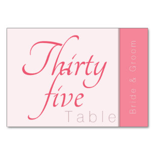 Numéro De Table Rose Pink Forever lance un Mariage de script éléga