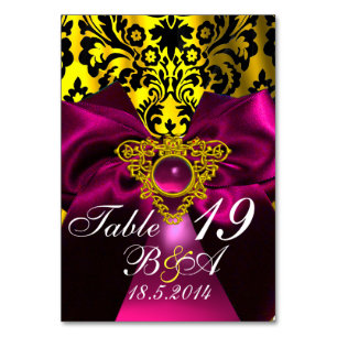 NUMÉRO DE TABLE ROSE RIBBON GOLD CELTIC HEART DOMMASK MONOGRAS
