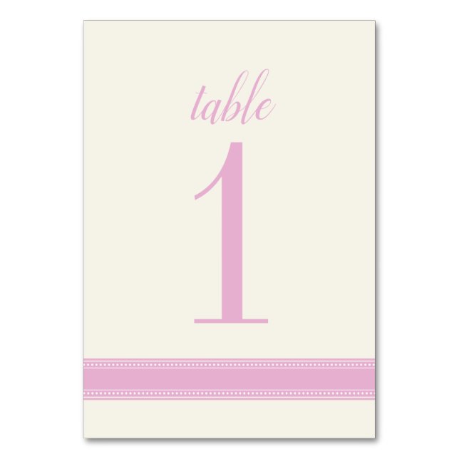 Numéro de table rose, signe de table Mariage Carol (Par défaut)