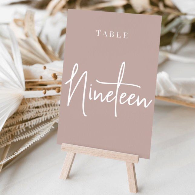 Numéro De Table Rose Taupe Table par script NEUF (Créateur téléchargé)