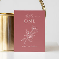 Rouge Brique Olive Mariage | Botanique d'Automne