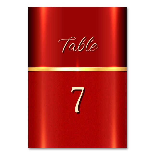 Numéro de table rouge simple (Par défaut)