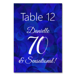 Numéro De Table Royal Blue 70 et fête d'anniversaire sensationnell