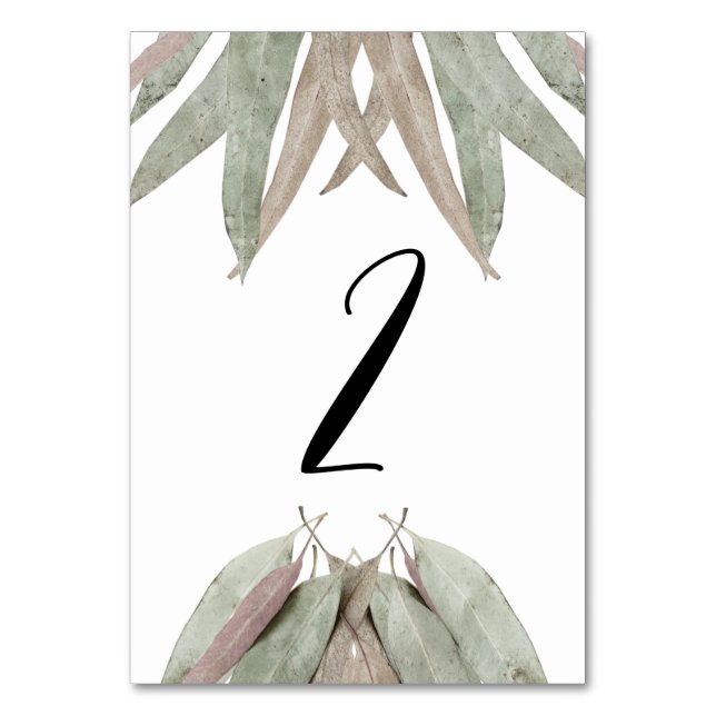 Numéro De Table Russe Mariage feuille Eucalyptus (Par défaut)
