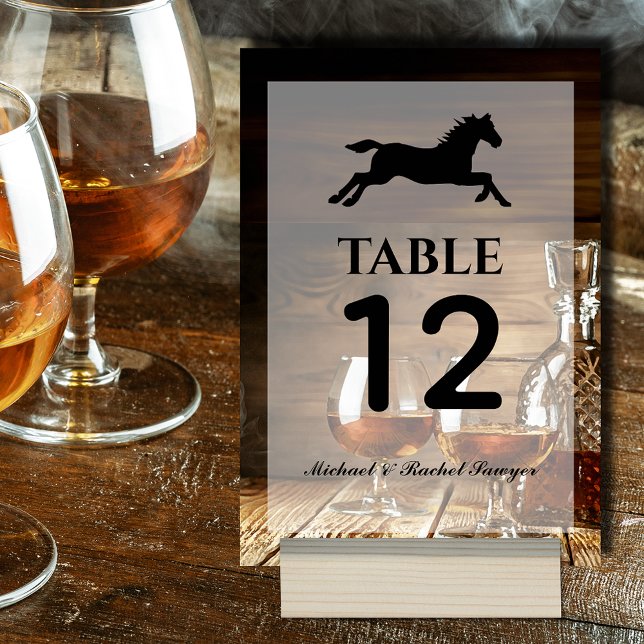 Numéro De Table Rustic Bourbon Derby Horse Racing Party (Rustic Bourbon Derby Horse Racing Party Table Numbers)