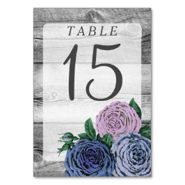 Numéro De Table Rustic Country Roses Barn Mariage de bois