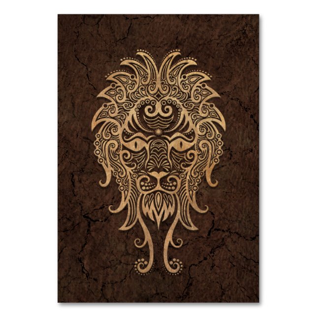 Numéro De Table Rustic Leo Zodiac Connexion sur effet de pierre (Par défaut)