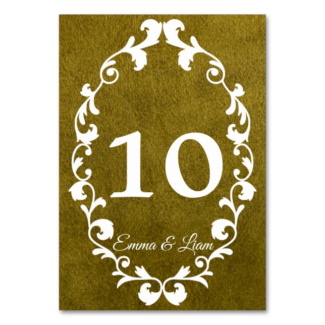 Numéro De Table Rustic Mexican Wedding Table Number Card (Par défaut)