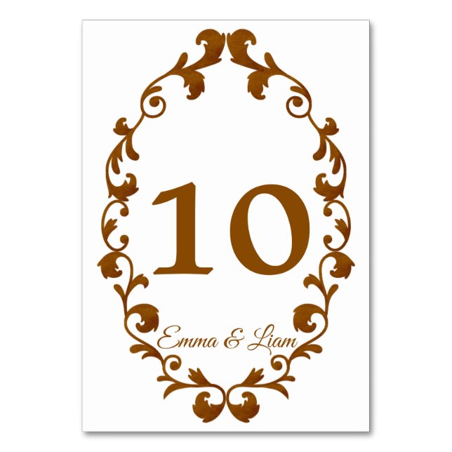Numéro De Table Rustic Mexican Wedding Table Number Card (Par défaut)