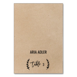 Numéro De Table Rustique Chic Faux Kraft Mariage Escort Placer les