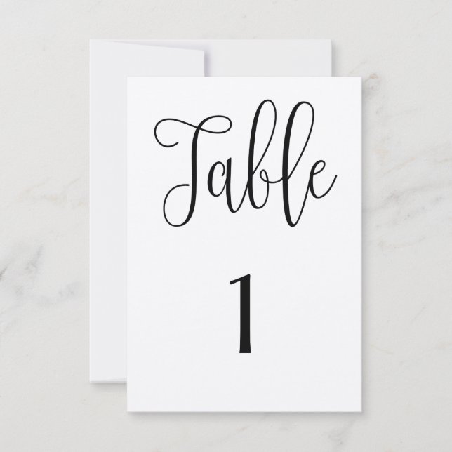 Numéro de table rustique kraft. Mariage moderne de (Devant)