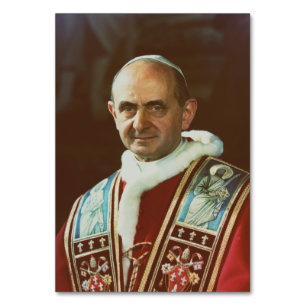 Numéro De Table Saint Pape Paul VI Évêque de Rome
