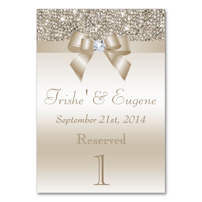 Numéro De Table Séquences et vaches de champagne Faux (Par défaut)