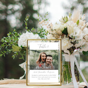 Numéro De Table Silver Grey Script Fun Facts Photo Mariage