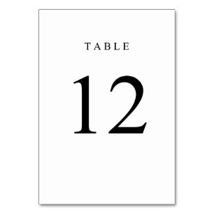 Numéro de table simple - 12