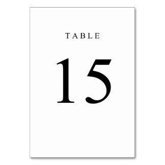 Numéro de table simple - 15