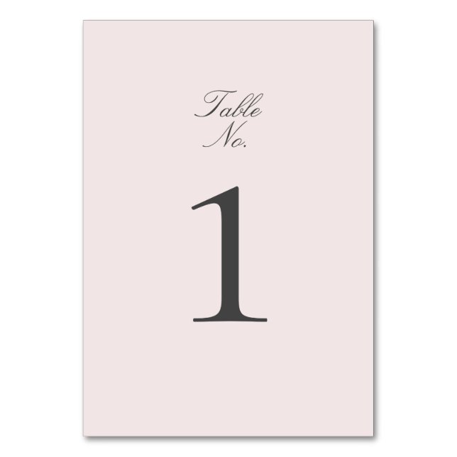 Numéro De Table Simple Mariage Élégant avec Écriture et Teintes Ro (Par défaut)