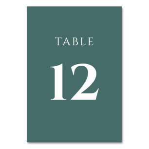 Numéro De Table Simple Mariage vert et blanc