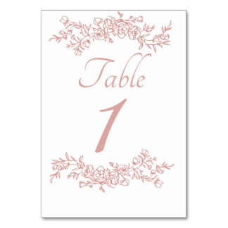 Numéro de table simple minimaliste